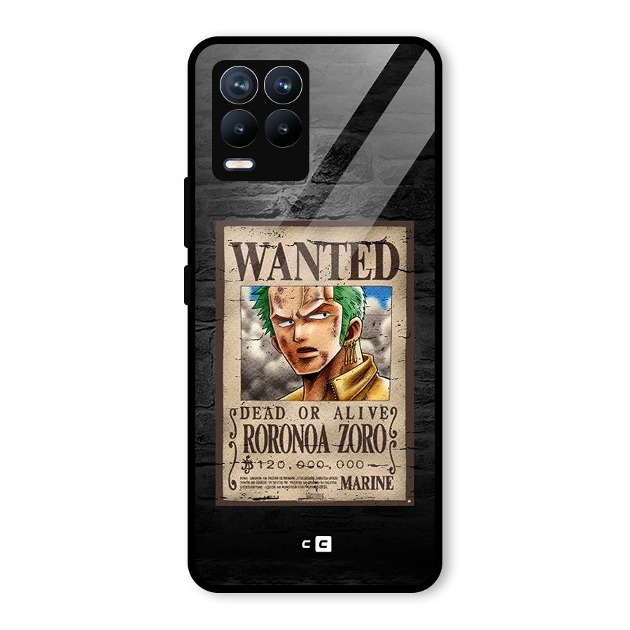 Zoro Wanted Glass Back Case for Realme 8 Pro
