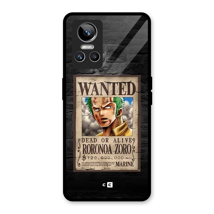 Zoro Wanted Glass Back Case for Realme GT Neo 3