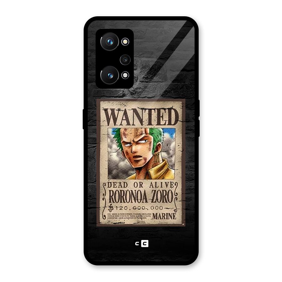 Zoro Wanted Glass Back Case for Realme GT Neo 3T
