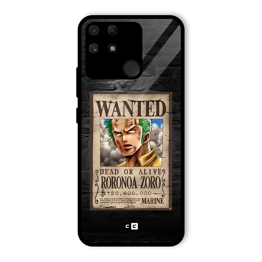 Zoro Wanted Glass Back Case for Realme Narzo 50A