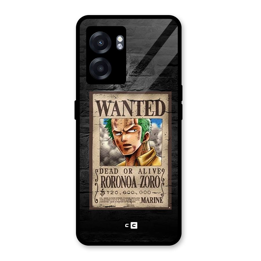 Zoro Wanted Glass Back Case for Realme Narzo 50 5G