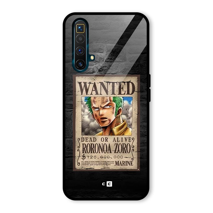 Zoro Wanted Glass Back Case for Realme X3