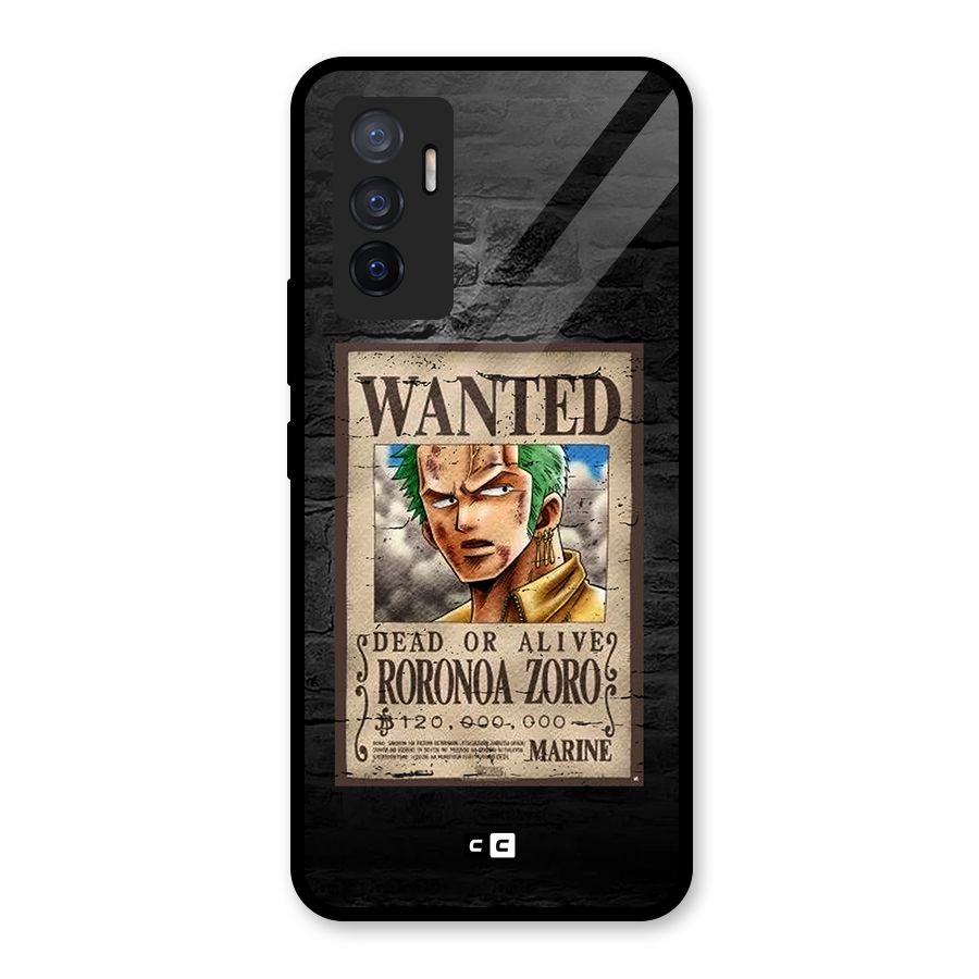 Zoro Wanted Glass Back Case for Vivo V23e