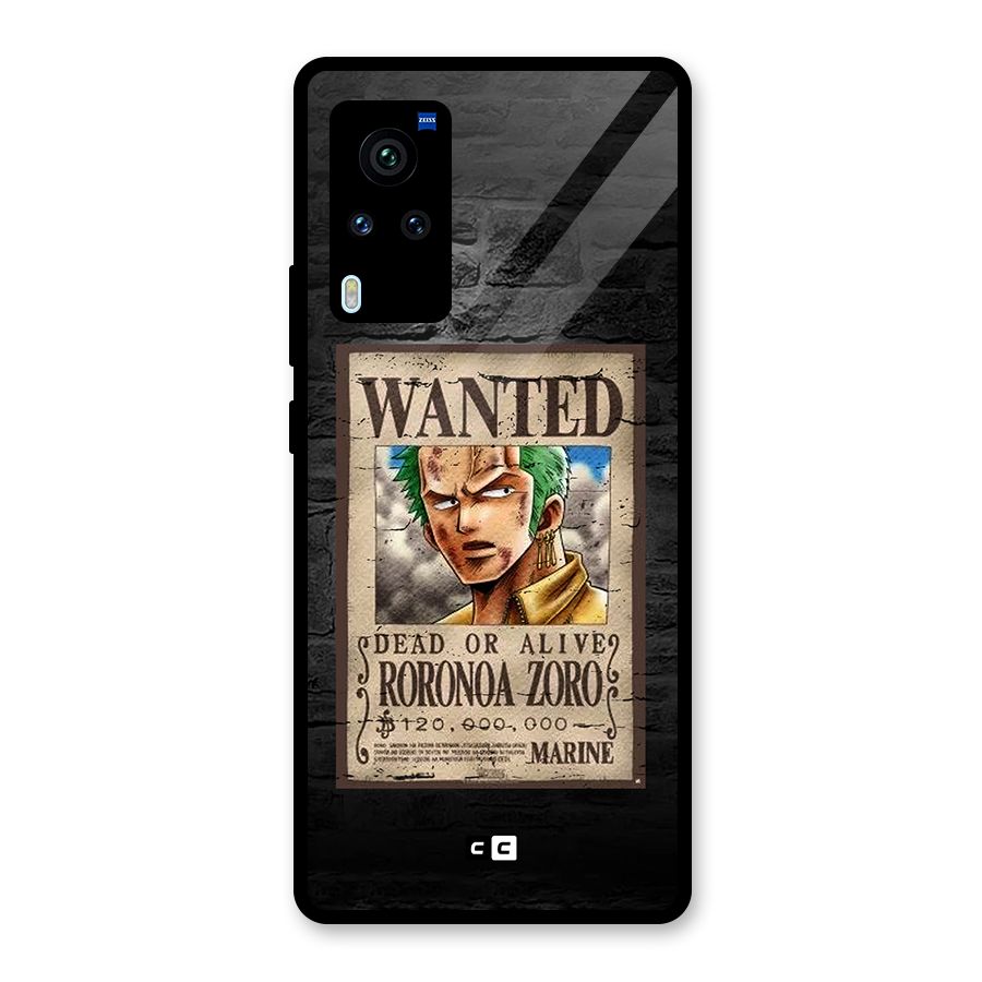 Zoro Wanted Glass Back Case for Vivo X60 Pro