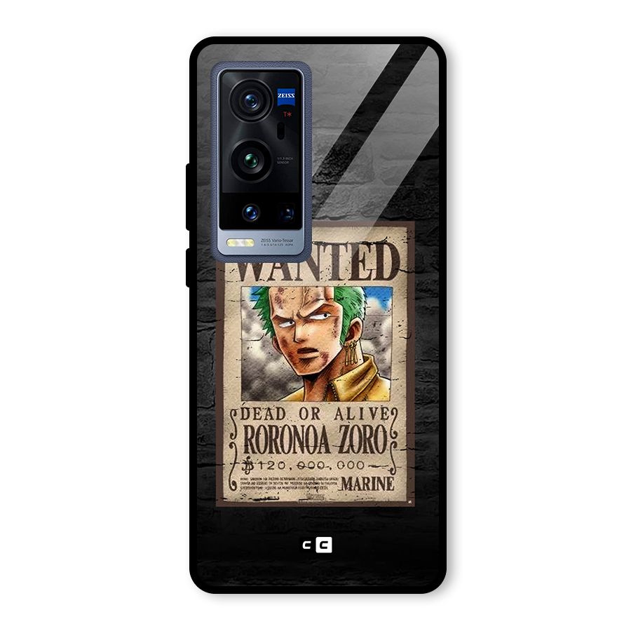 Zoro Wanted Glass Back Case for Vivo X60 Pro Plus