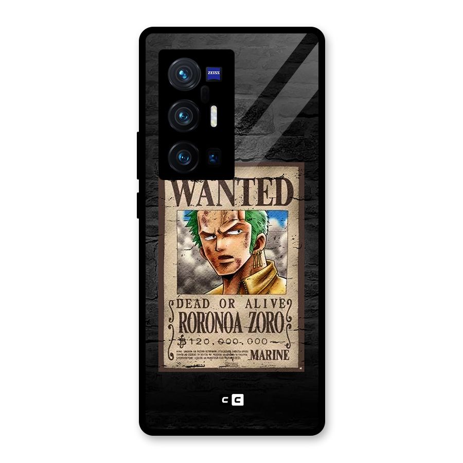 Zoro Wanted Glass Back Case for Vivo X70 Pro Plus
