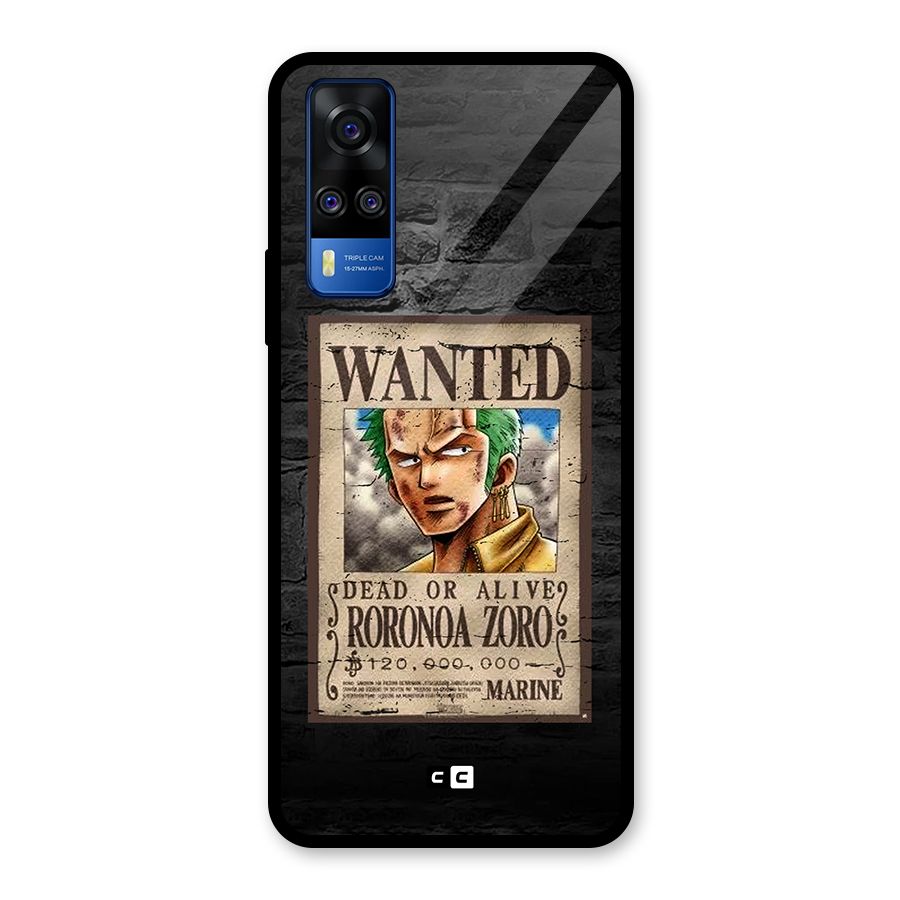 Zoro Wanted Glass Back Case for Vivo Y31