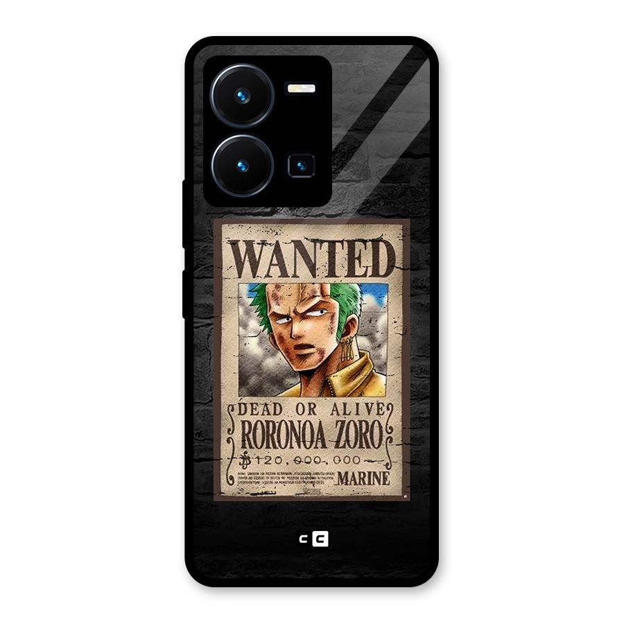 Zoro Wanted Glass Back Case for Vivo Y35