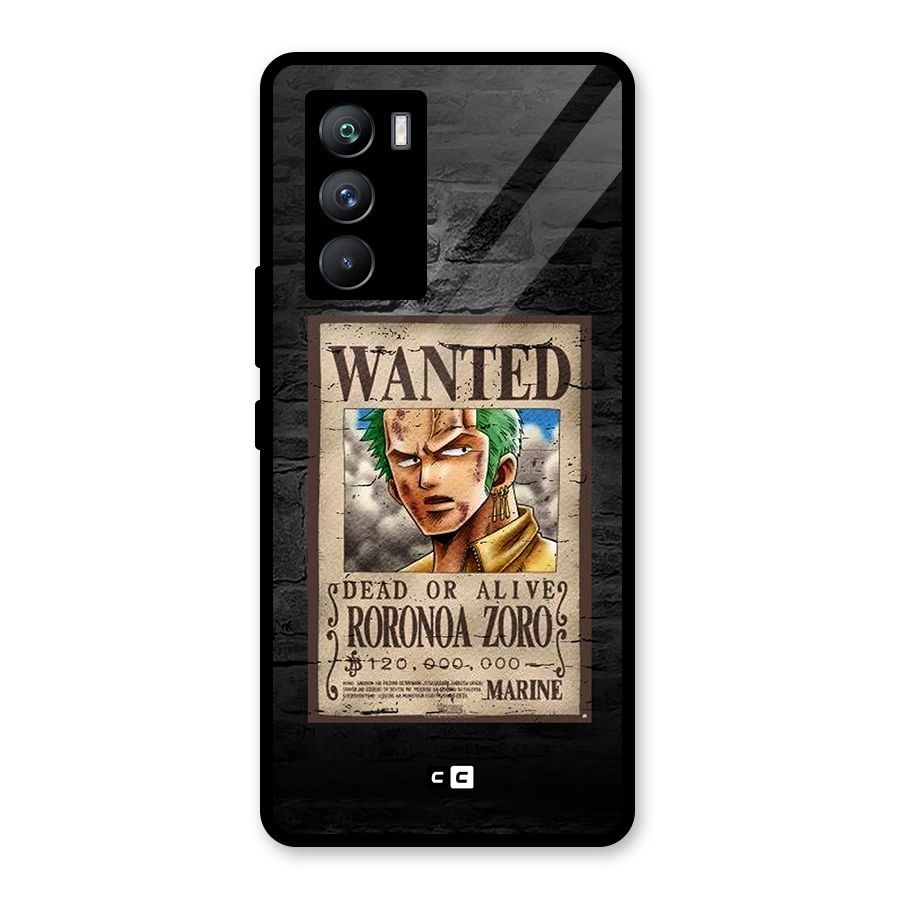 Zoro Wanted Glass Back Case for Vivo iQOO 9 SE