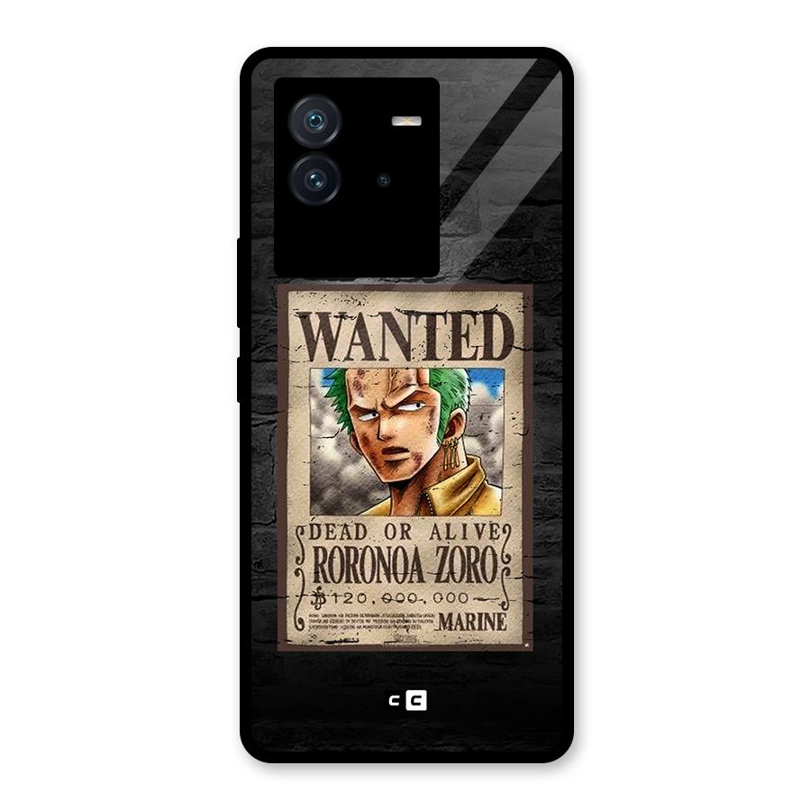 Zoro Wanted Glass Back Case for Vivo iQOO Neo 6 5G