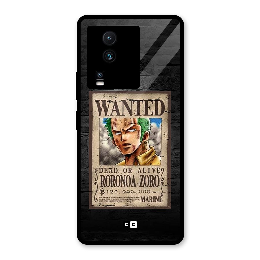 Zoro Wanted Glass Back Case for Vivo iQOO Neo 7