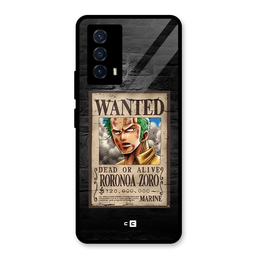 Zoro Wanted Glass Back Case for Vivo iQOO Z5