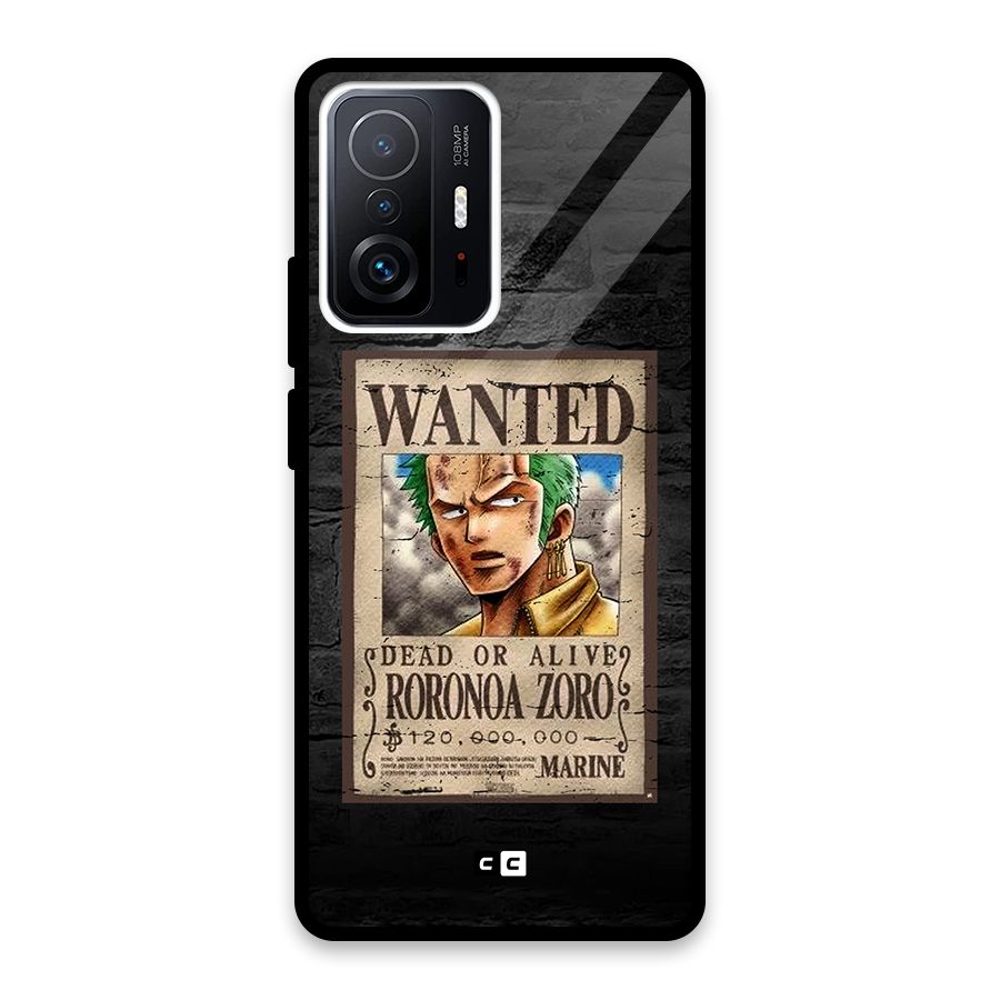 Zoro Wanted Glass Back Case for Xiaomi 11T Pro