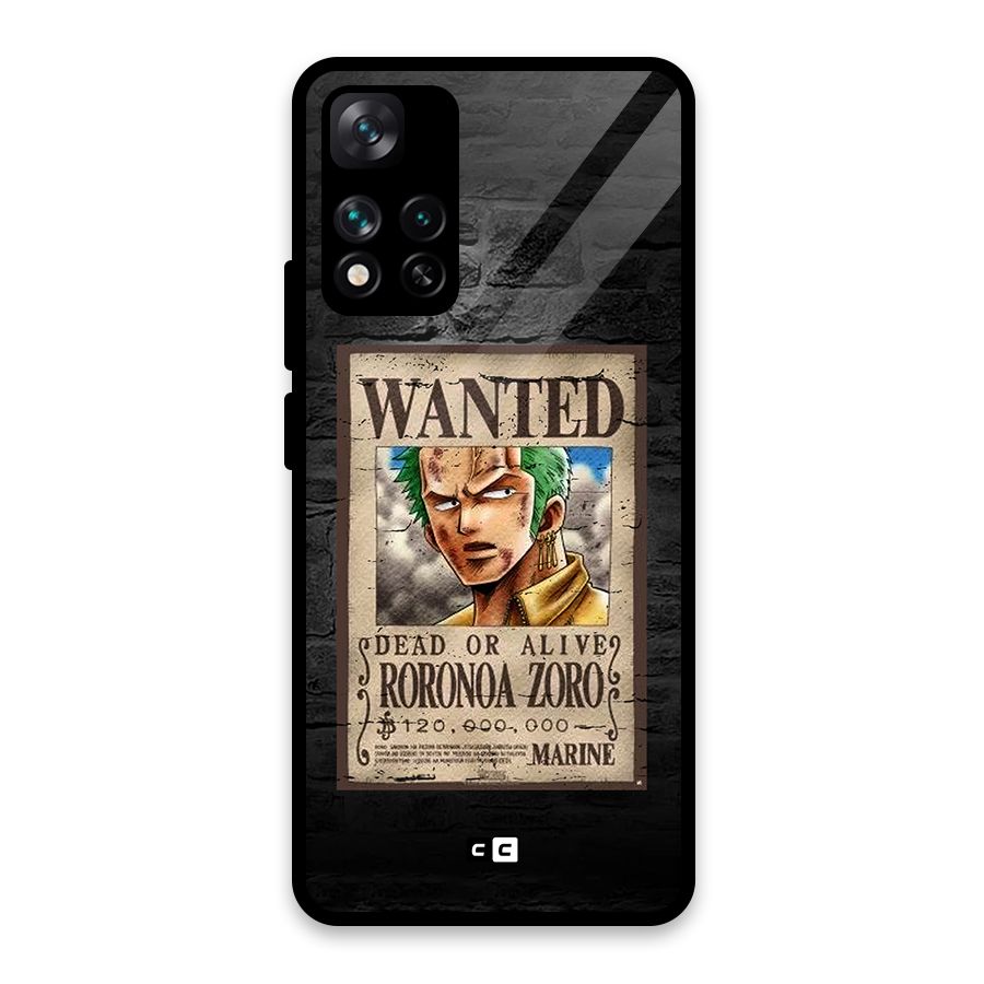 Zoro Wanted Glass Back Case for Xiaomi 11i HyperCharge 5G