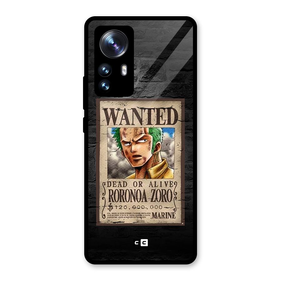 Zoro Wanted Glass Back Case for Xiaomi 12 Pro