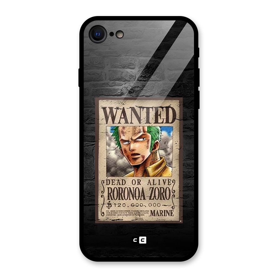 Zoro Wanted Glass Back Case for iPhone 7