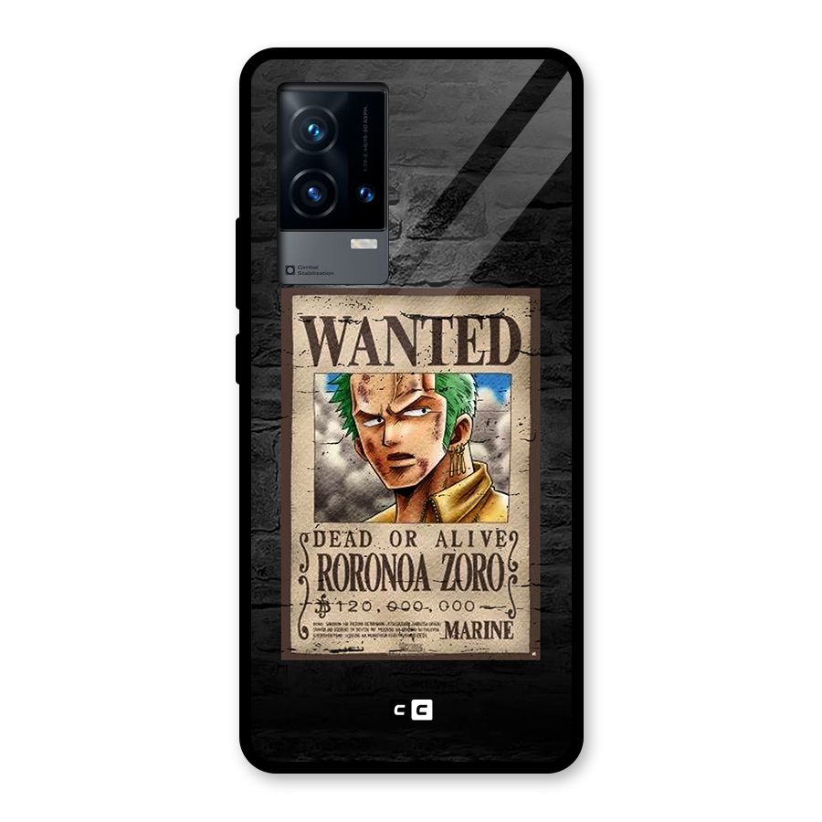 Zoro Wanted Glass Back Case for iQOO 9 5G
