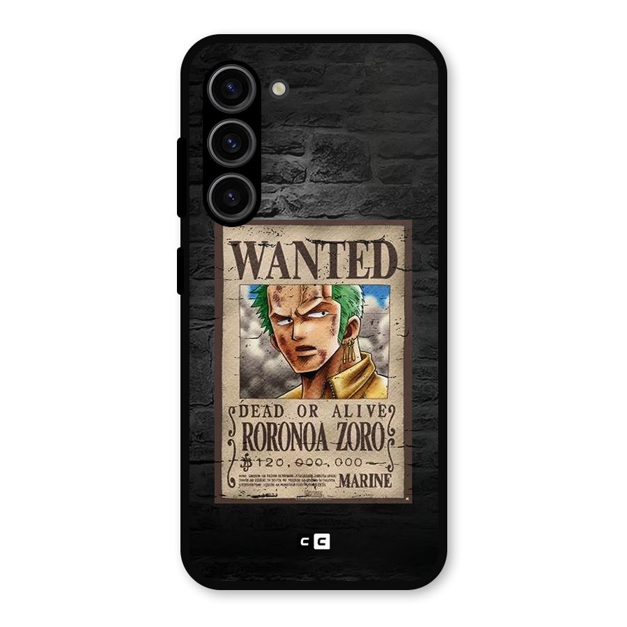 Zoro Wanted Metal Back Case for Galaxy S23