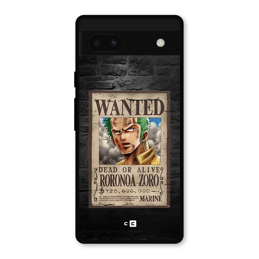Zoro Wanted Metal Back Case for Google Pixel 6a