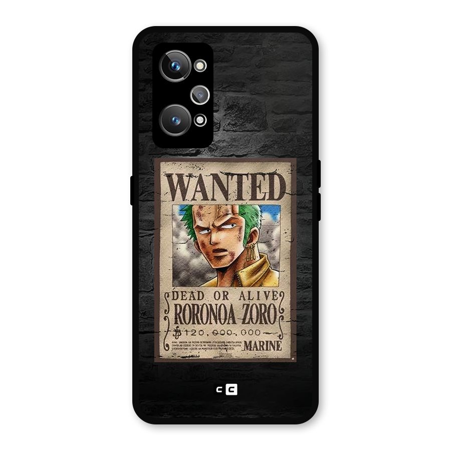Zoro Wanted Metal Back Case for Realme GT Neo2