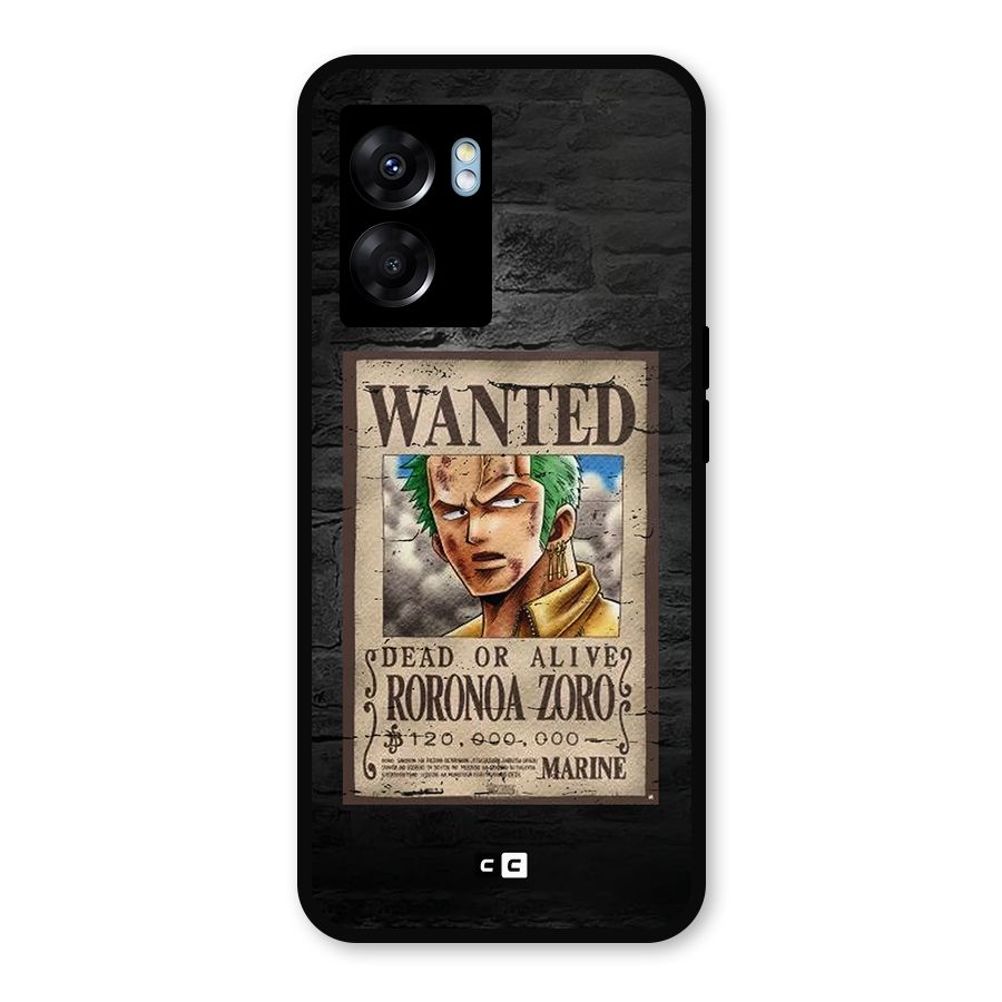 Zoro Wanted Metal Back Case for Realme Narzo 50 5G