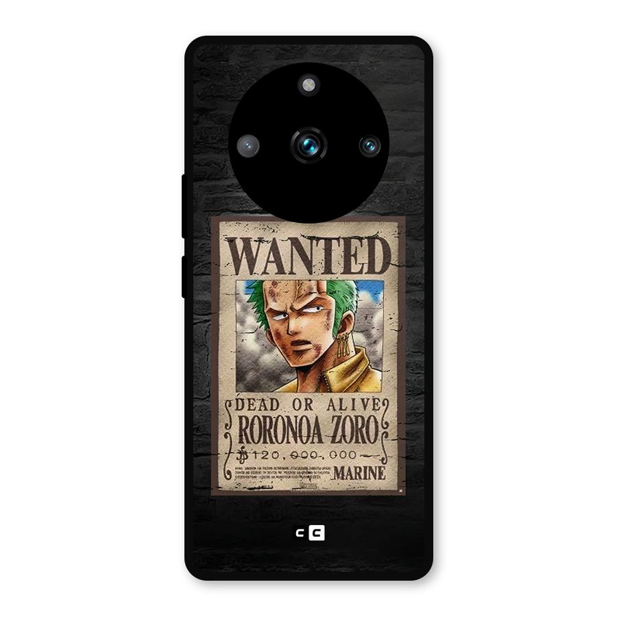 Zoro Wanted Metal Back Case for Realme Narzo 60 Pro