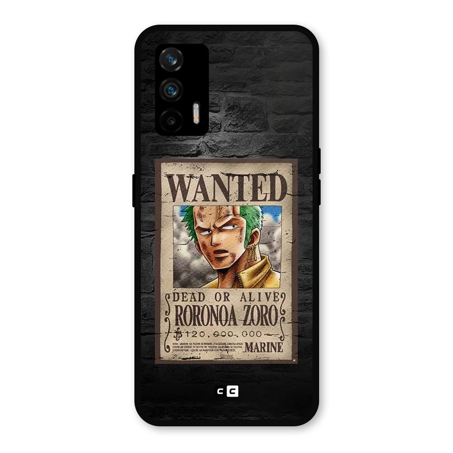 Zoro Wanted Metal Back Case for Realme X7 Max