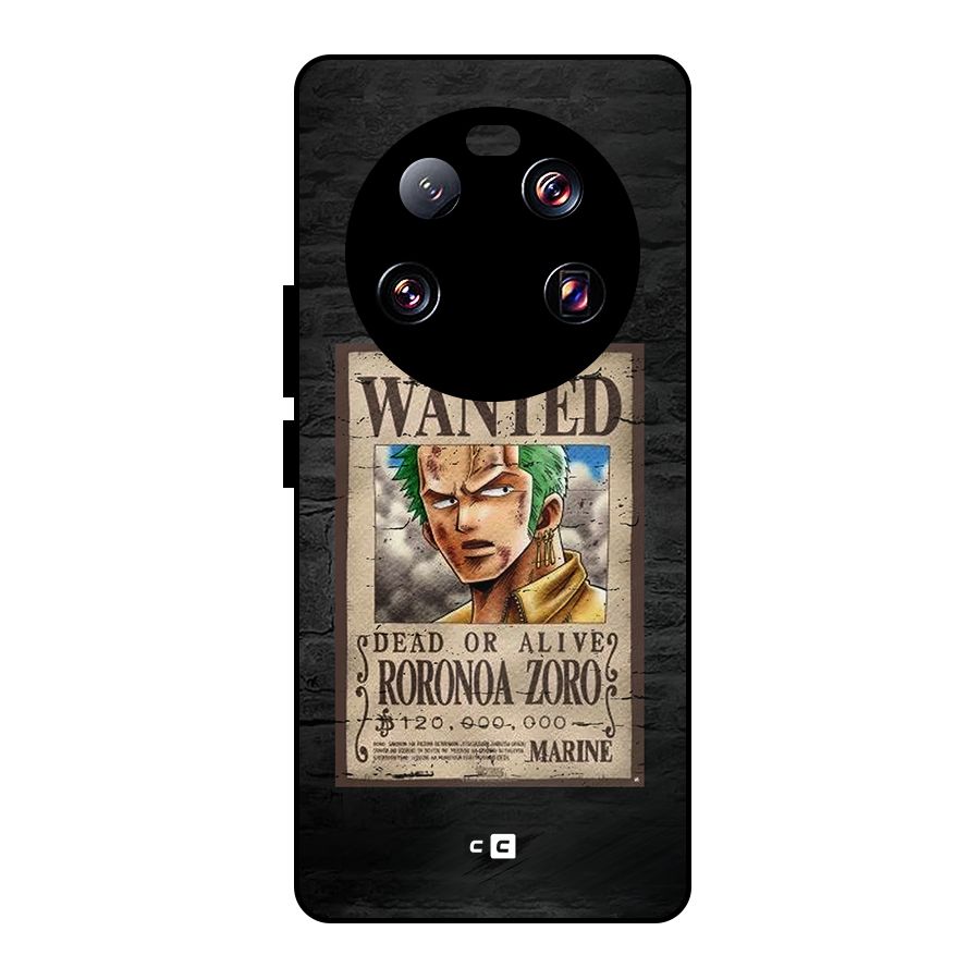 Zoro Wanted Metal Back Case for Xiaomi 13 Ultra