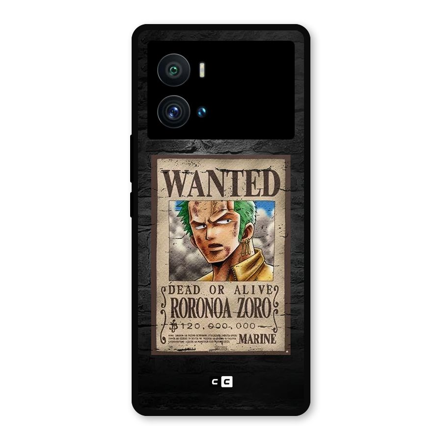 Zoro Wanted Metal Back Case for iQOO 9 Pro