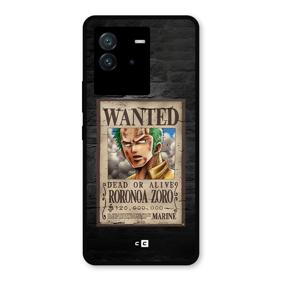 Zoro Wanted Metal Back Case for iQOO Neo 6 5G
