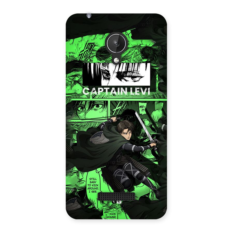 captain Levi Stance Back Case for Canvas Spark Q380