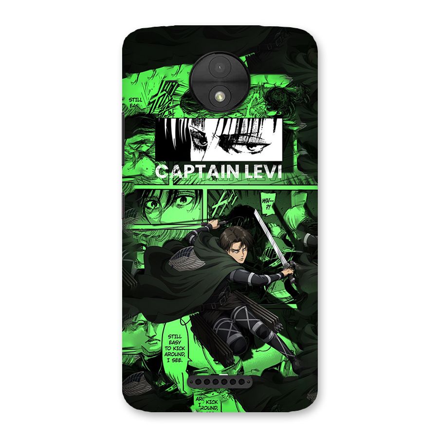 captain Levi Stance Back Case for Moto C