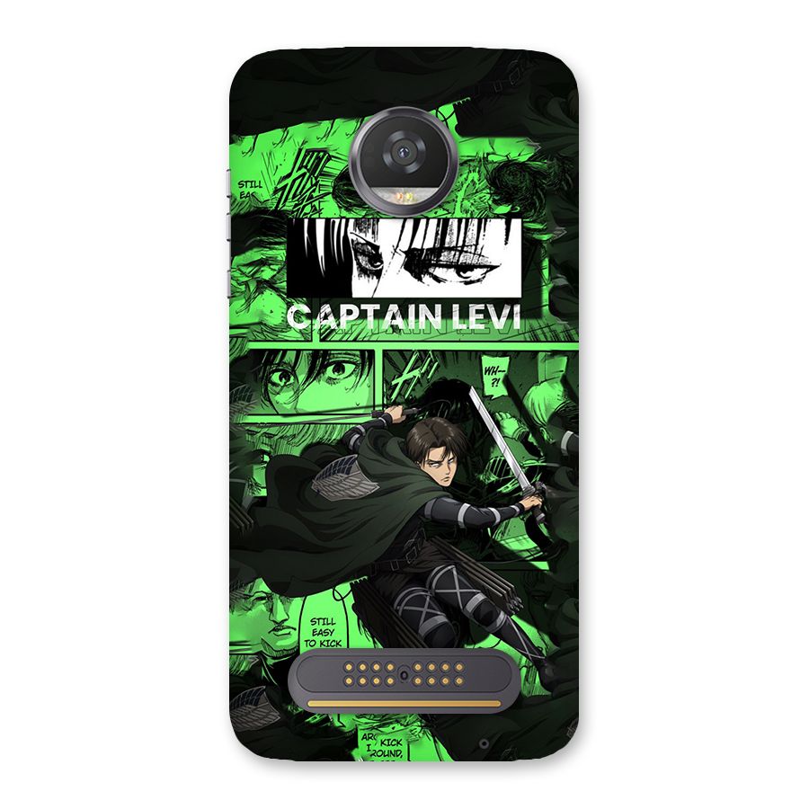 captain Levi Stance Back Case for Moto Z2 Play