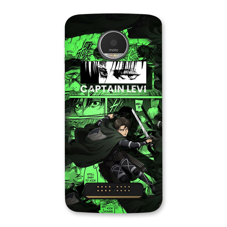 captain Levi Stance Back Case for Moto Z Play