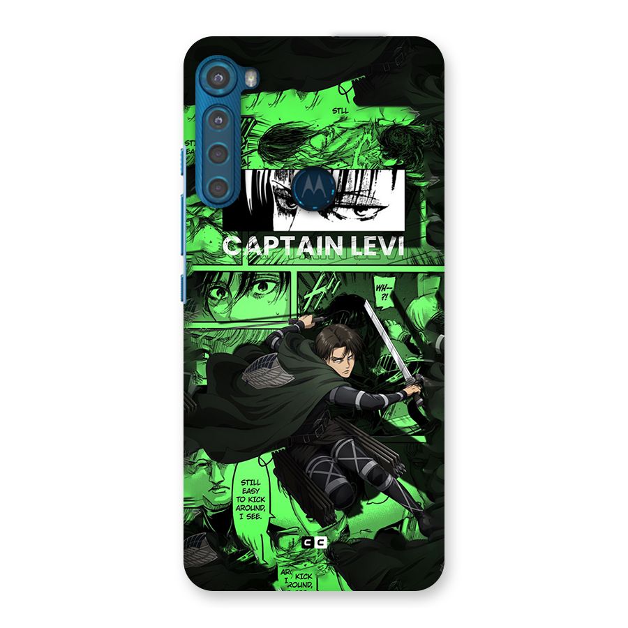 captain Levi Stance Back Case for Motorola One Fusion Plus