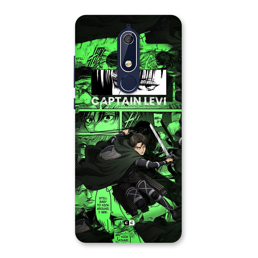 captain Levi Stance Back Case for Nokia 5.1