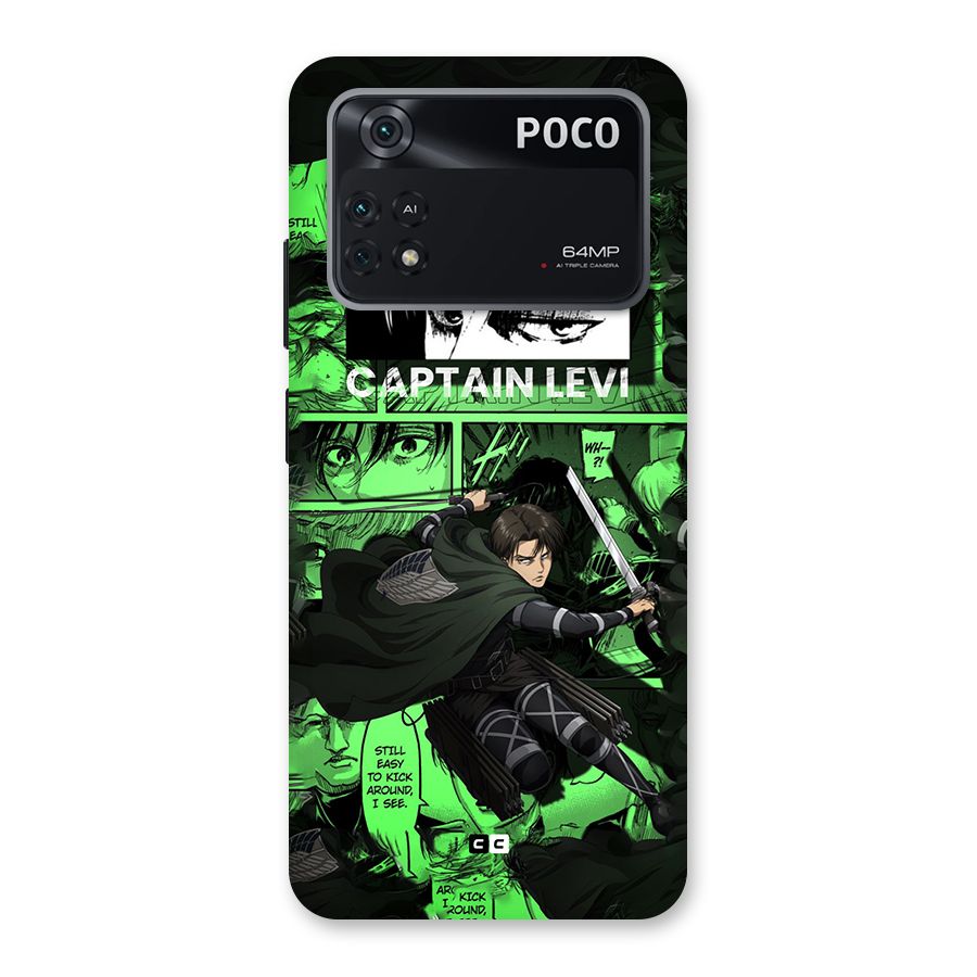 captain Levi Stance Back Case for Poco M4 Pro 4G