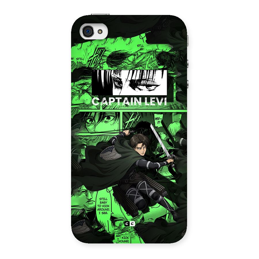 captain Levi Stance Back Case for iPhone 4 4s
