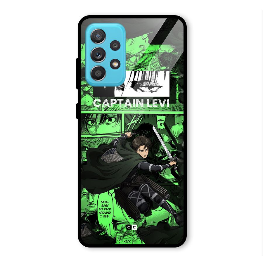 captain Levi Stance Glass Back Case for Galaxy A52