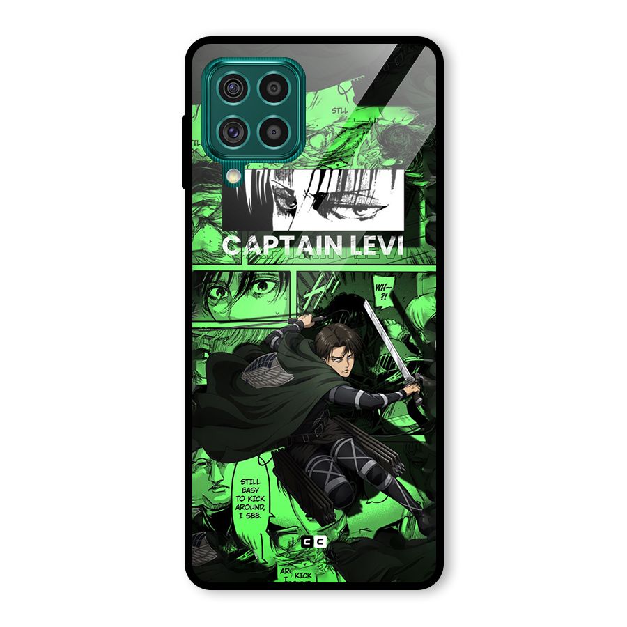 captain Levi Stance Glass Back Case for Galaxy F62
