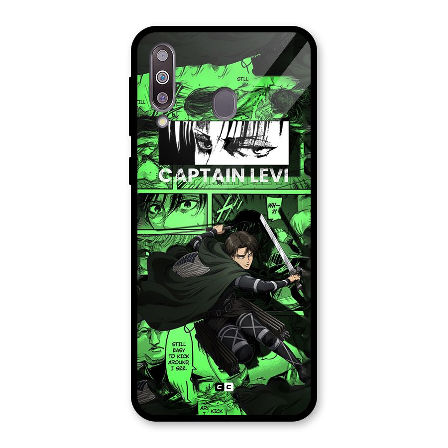 captain Levi Stance Glass Back Case for Galaxy M30