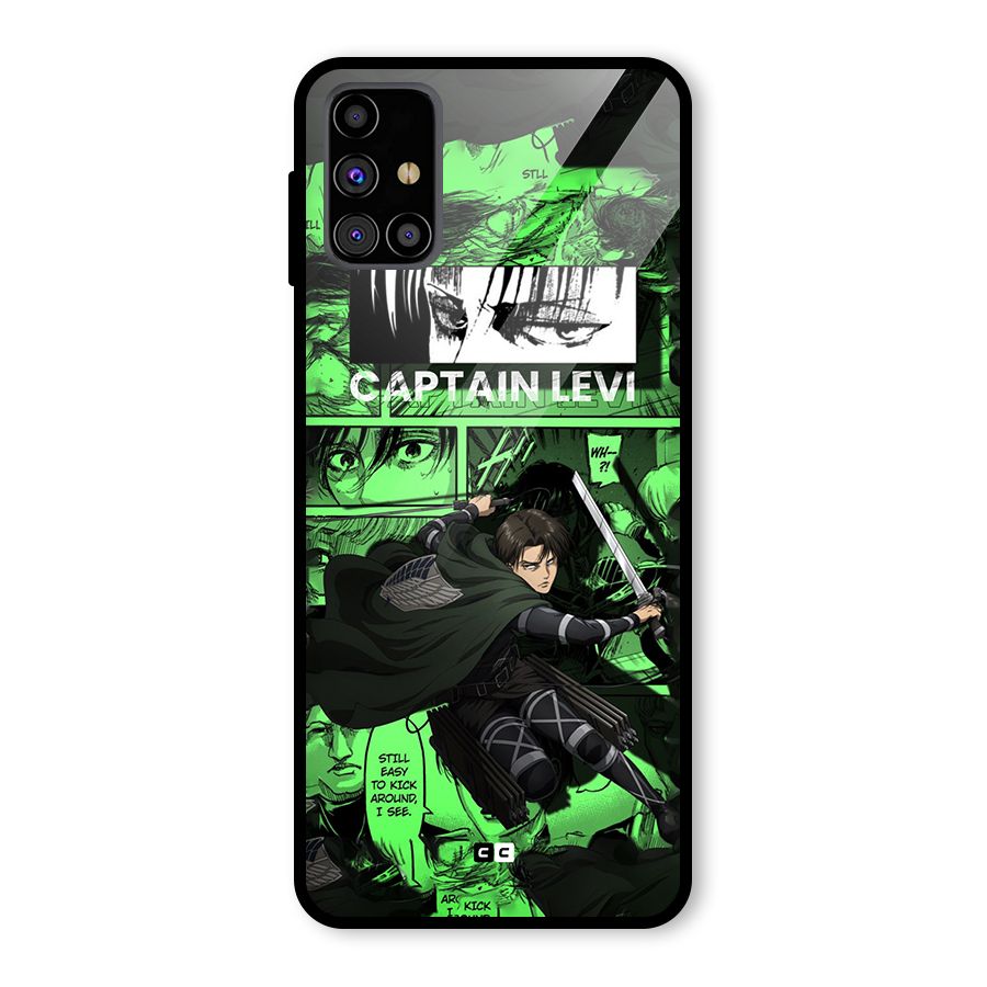 captain Levi Stance Glass Back Case for Galaxy M31s