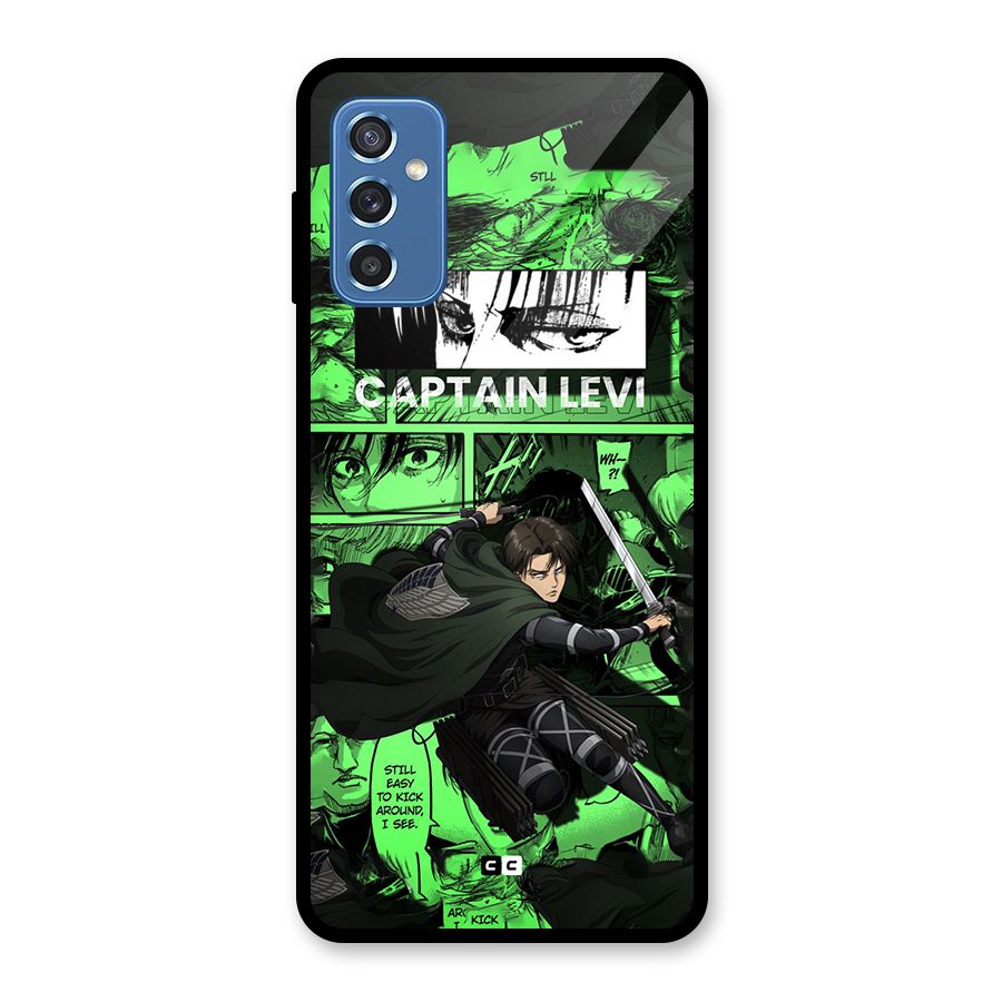 captain Levi Stance Glass Back Case for Galaxy M52 5G