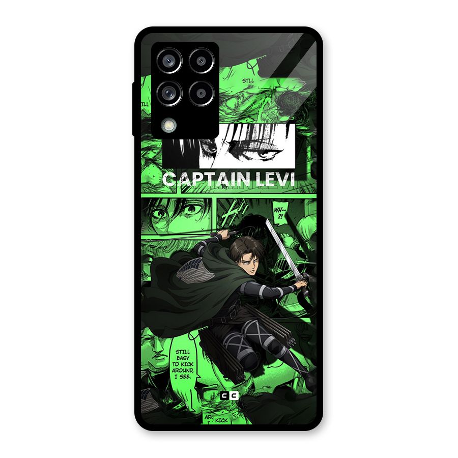 captain Levi Stance Glass Back Case for Galaxy M53 5G