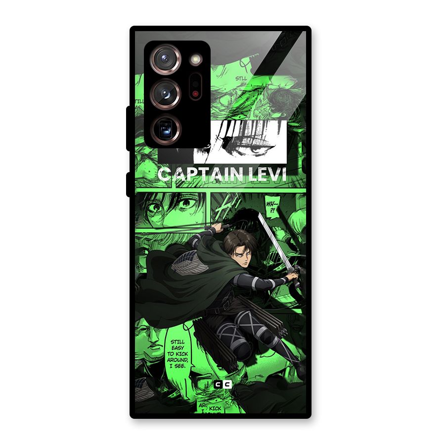 captain Levi Stance Glass Back Case for Galaxy Note 20 Ultra