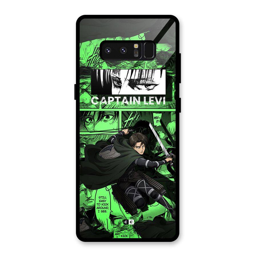 captain Levi Stance Glass Back Case for Galaxy Note 8