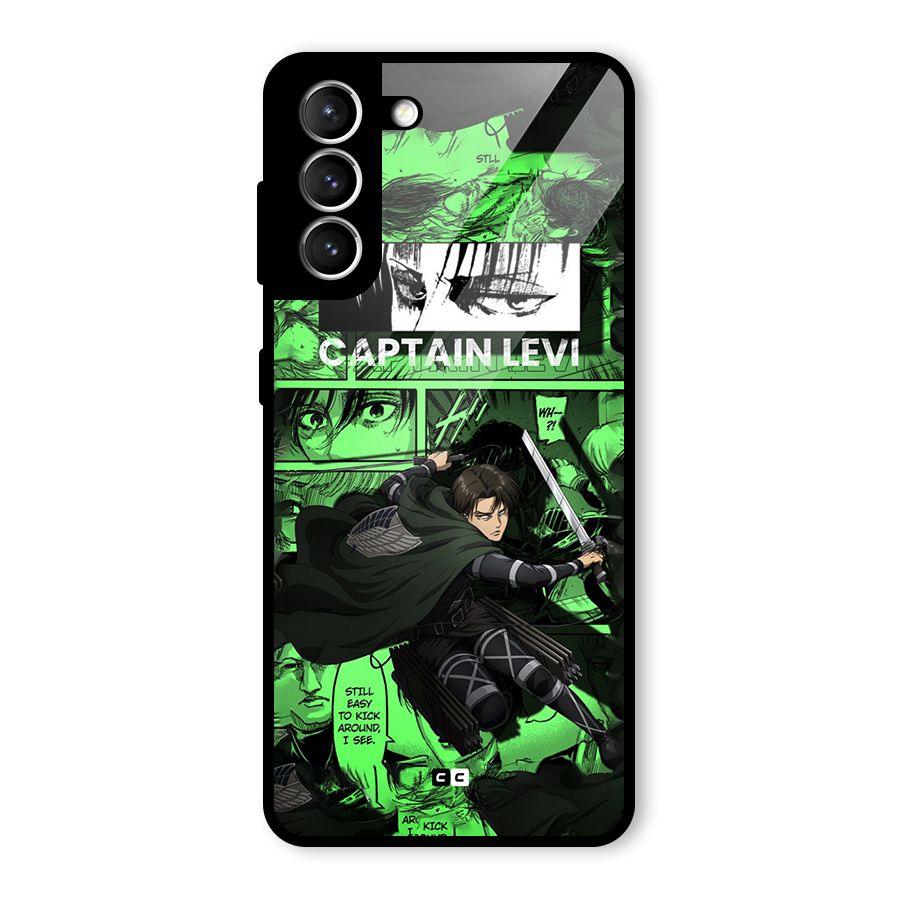 captain Levi Stance Glass Back Case for Galaxy S21 5G