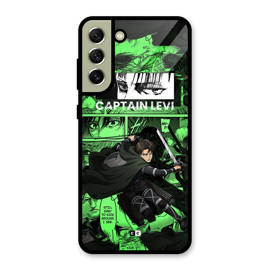captain Levi Stance Glass Back Case for Galaxy S21 FE 5G