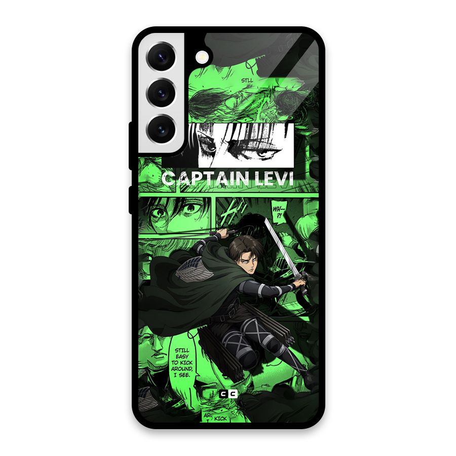 captain Levi Stance Glass Back Case for Galaxy S22 Plus 5G