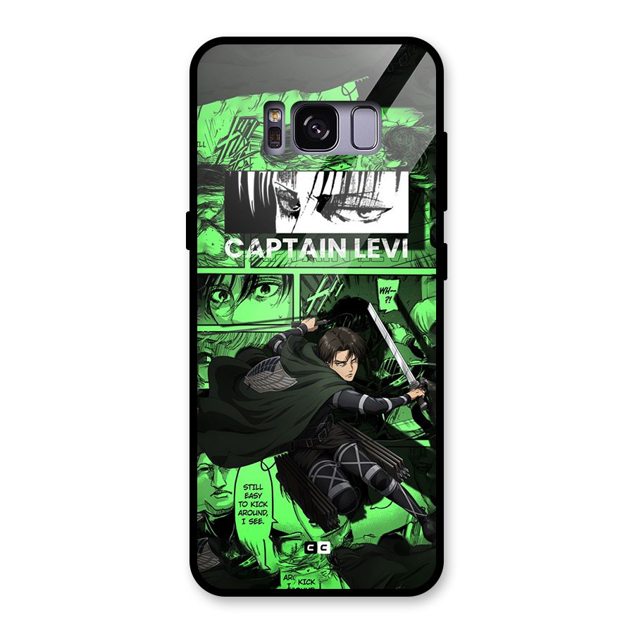captain Levi Stance Glass Back Case for Galaxy S8